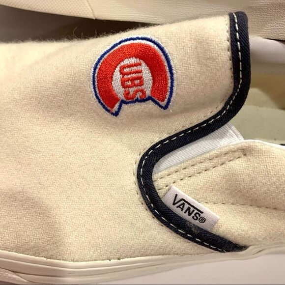 Vans White Wool‎ Chicago Cubs Slip-on Loafer 9.5 main image 12